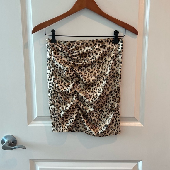 FREE PEOPLE Avas Print Miniskirt In Tan Combo - Picture 6 of 14